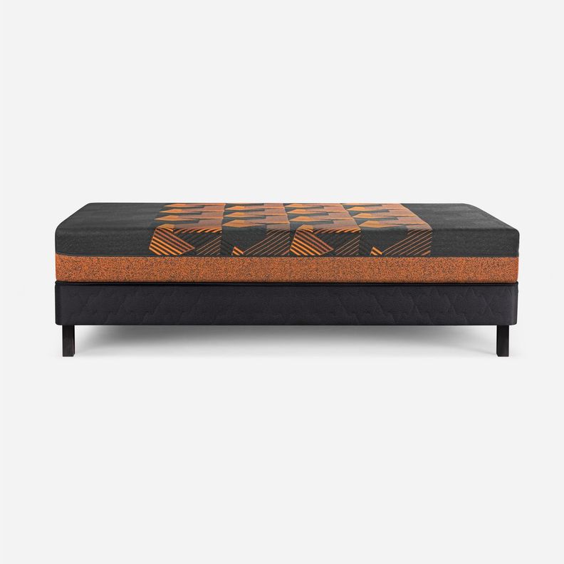 Cama Europea New Swag 2 Plazas 150 X 190 cm Base Grafito-2
