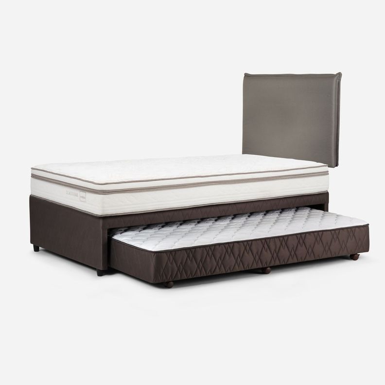 Diván Cama Rosen Classique+ 1,5 Plazas+Respaldo Maurice Gris-3