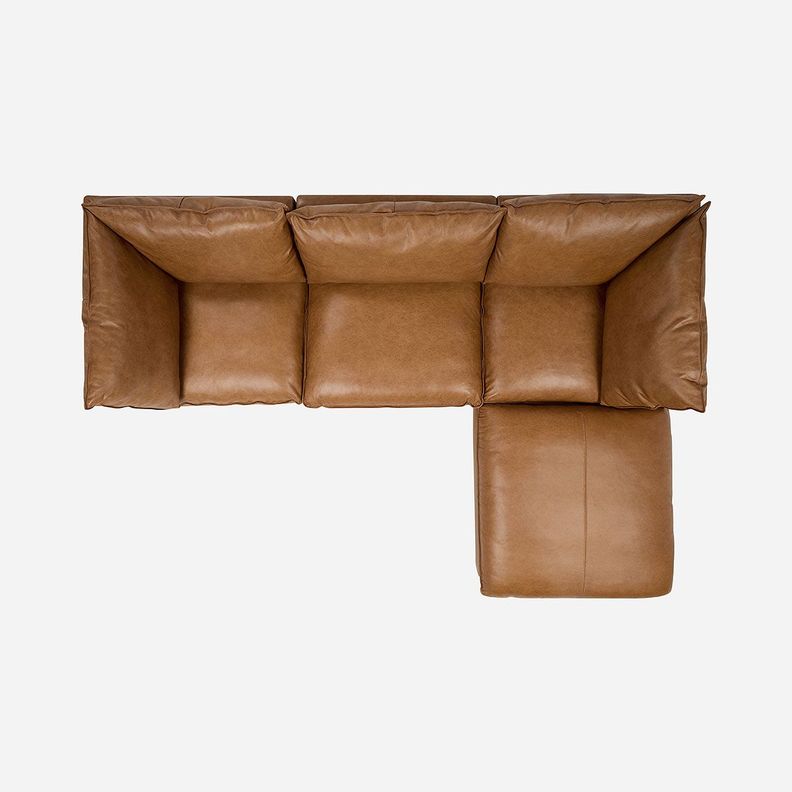 Sofá Modular Seattle 4 Piezas Cuero Camel-3