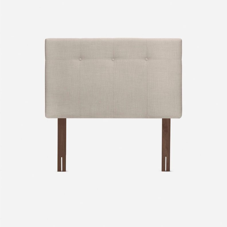 Cama Europea Pratta 1,5 Pl Pata Madera +Respaldo New Bennet-1