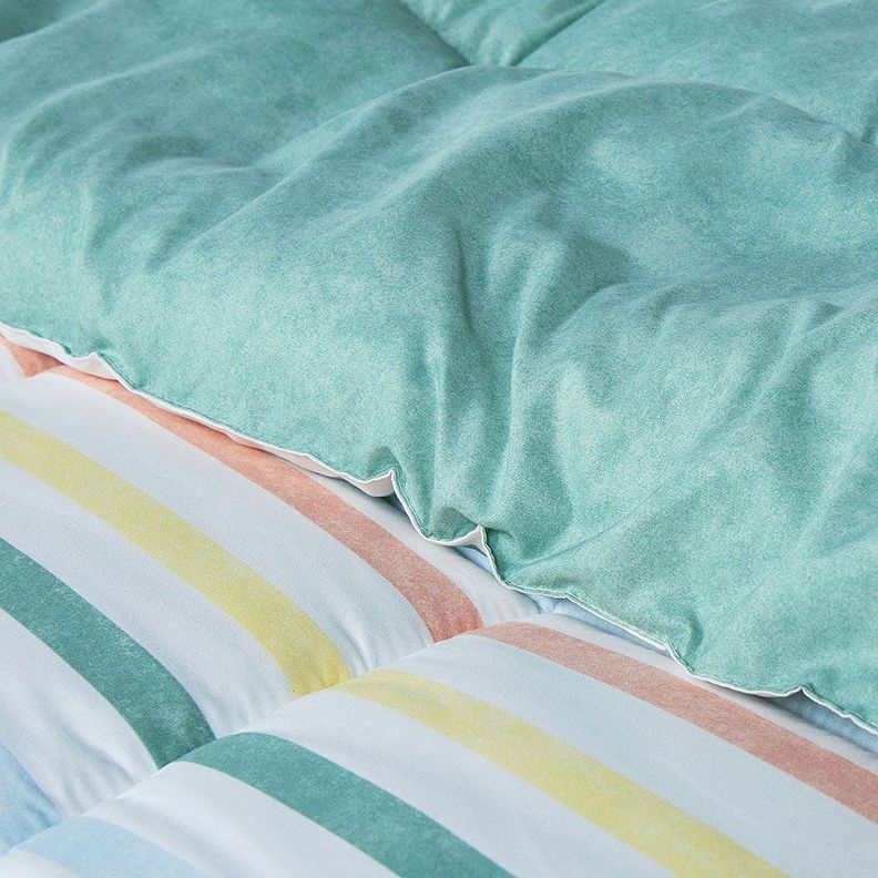 Plumón Reversible Soft Touch Anselmo Verde 2 Plazas-5