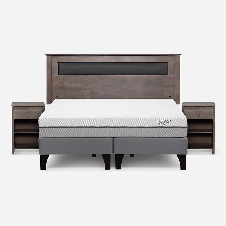 Cama Europea Pratta 2 Plazas BD Pata Madera+ Muebles Ferrara-0