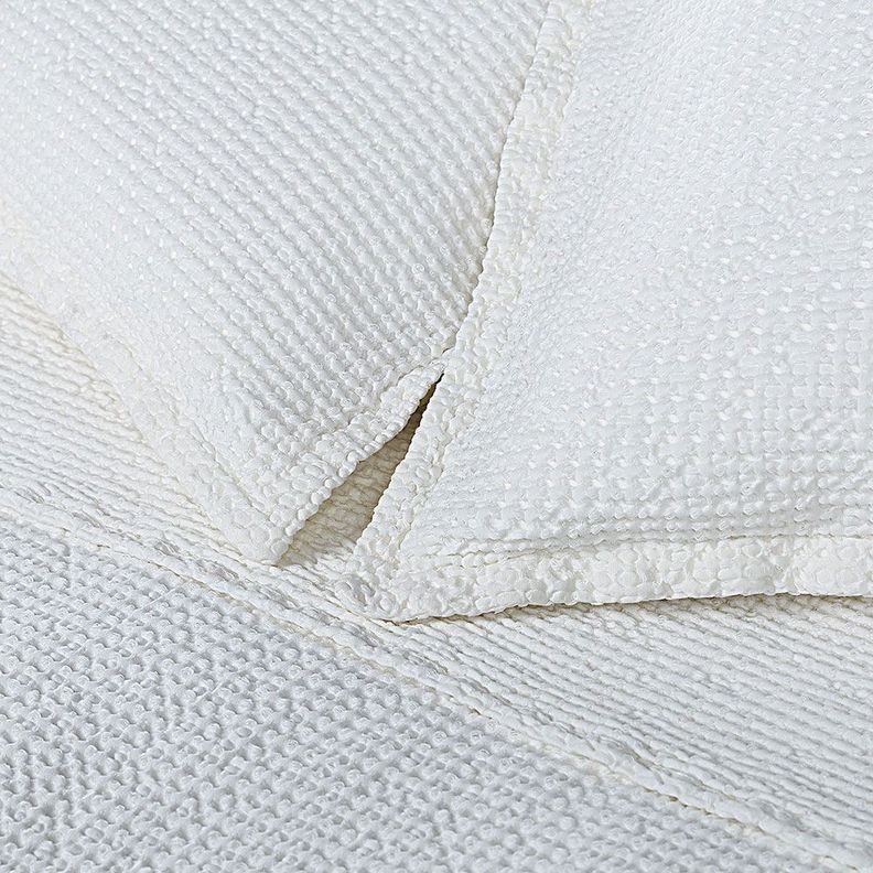 Colcha Algodón Textura Favo Blanco Súper King-2