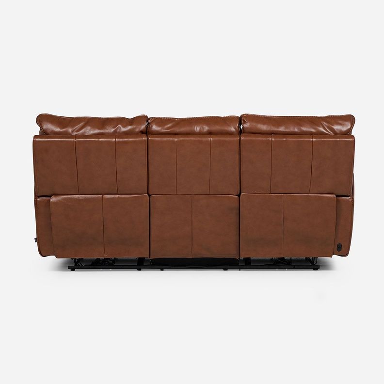 Sofá Reclinable Matt Eléctrico 3 Cuerpos Cuero Café-6