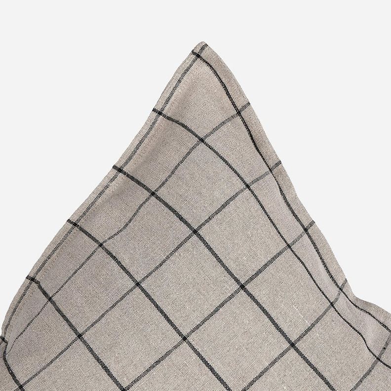 Funda de Cojín Froens Lino Cuadrille 50 x 50 cm Beige-1