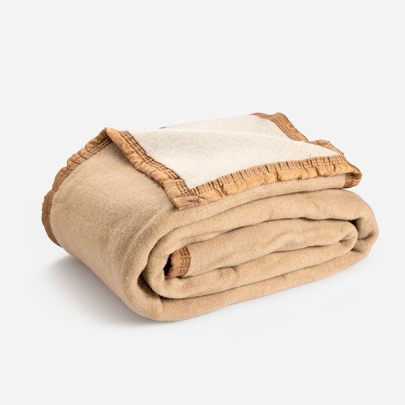 Frazada Lana Rosen Beige 1,5 Plazas-0