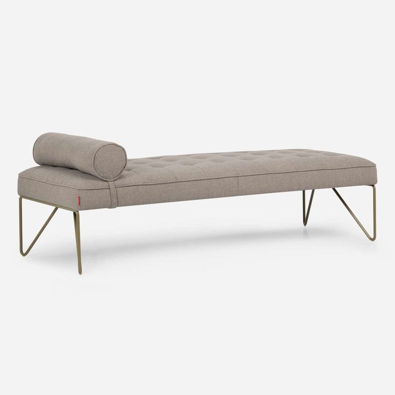 Banqueta Rosen Stepney Tela Taupe-0