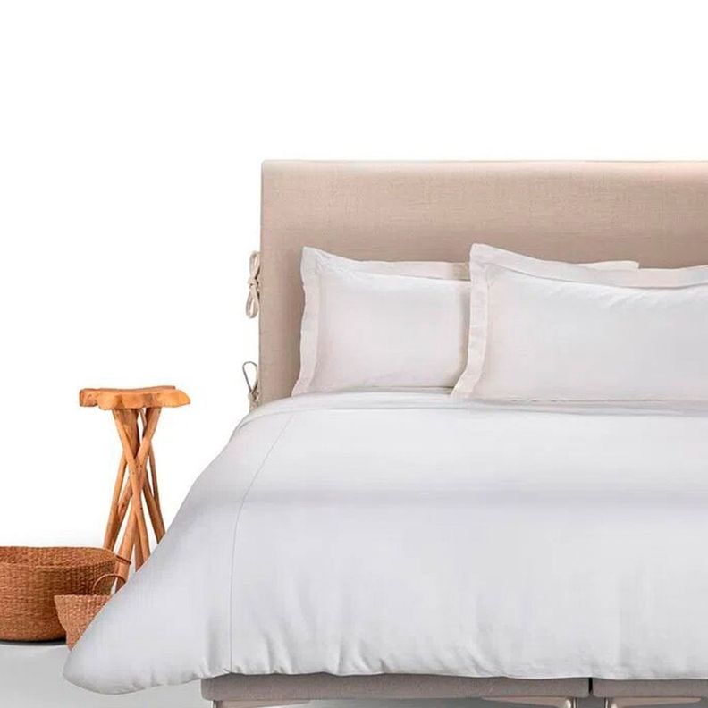 Funda Plumón Rosen Lino Pure Liso King Blanco-0
