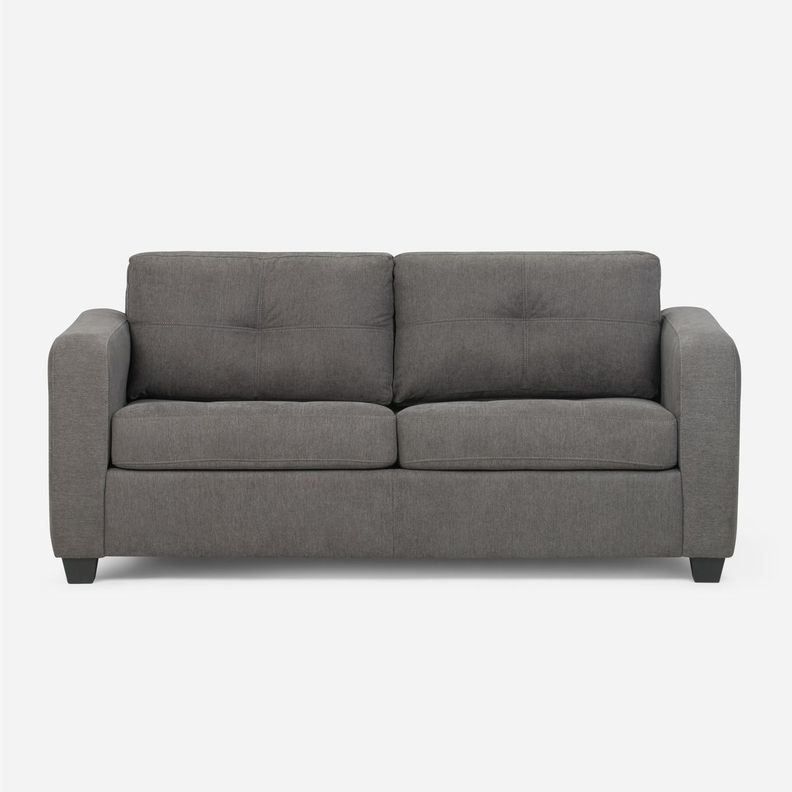 Sofá Cama Rosen Valentino 2 Cuerpos Tela Gris-0