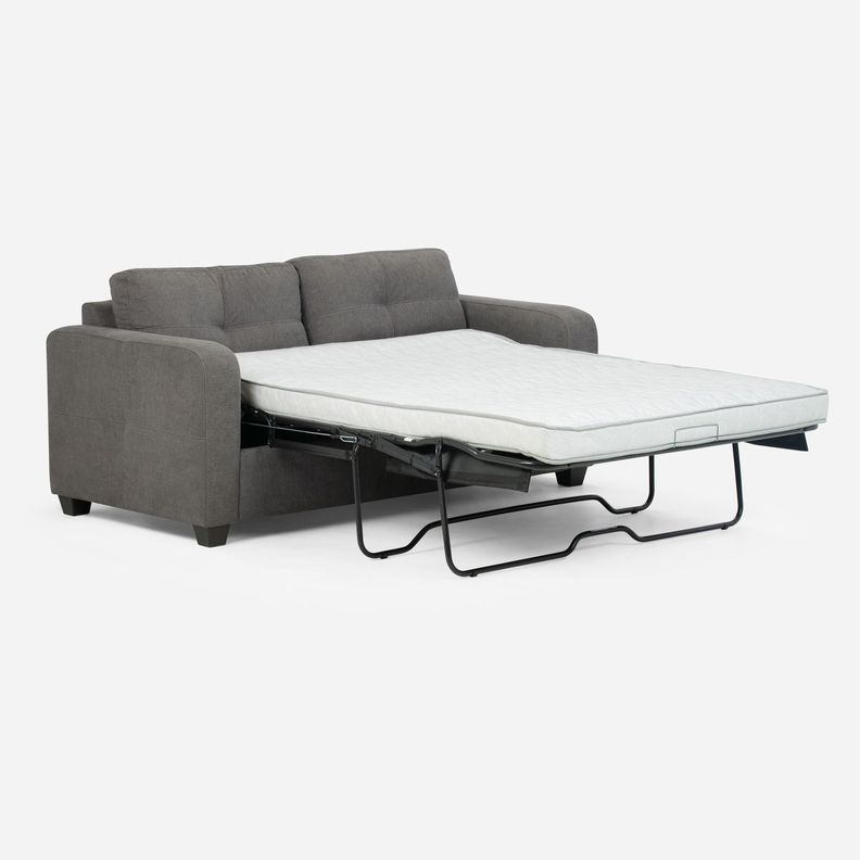 Sofá Cama Rosen Valentino 2 Cuerpos Tela Gris-1