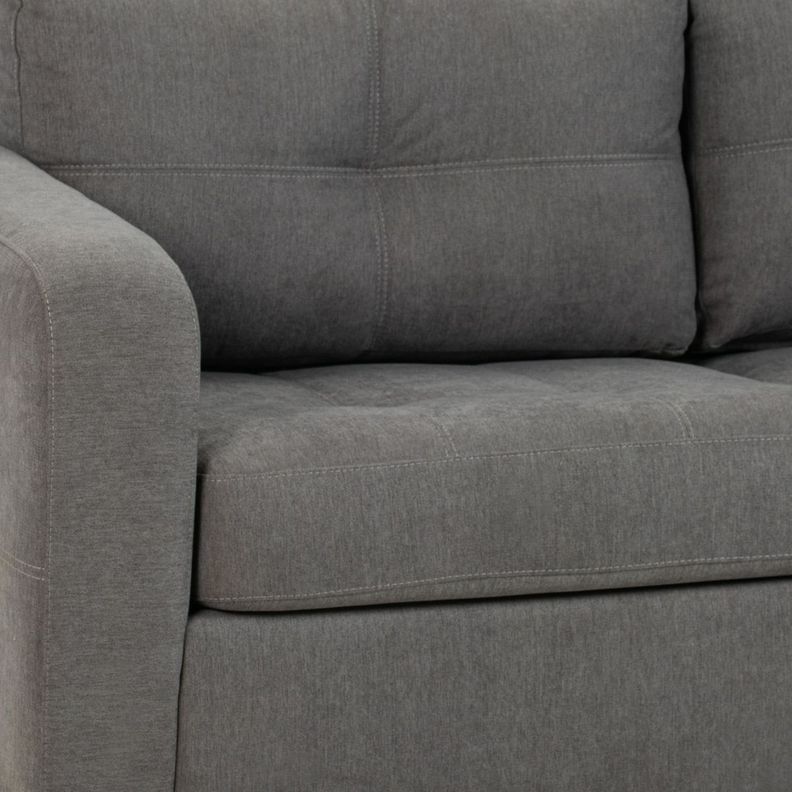 Sofá Cama Rosen Valentino 2 Cuerpos Tela Gris-4