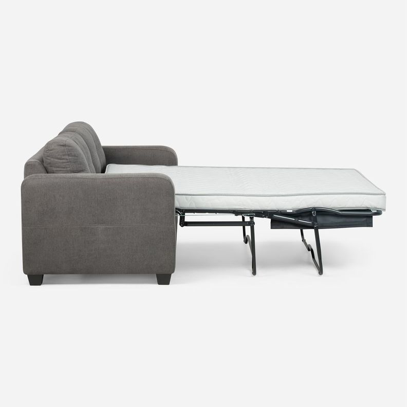 Sofá Cama Rosen Valentino 2 Cuerpos Tela Gris-5