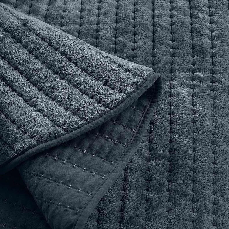 Cubrecama Flannel Supersoft Azul King-3