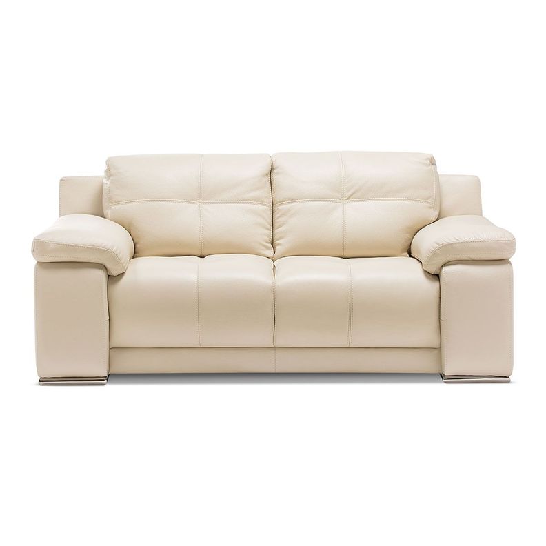 Sofá Rosen 5037 2 Cuerpos Cuero Beige-0