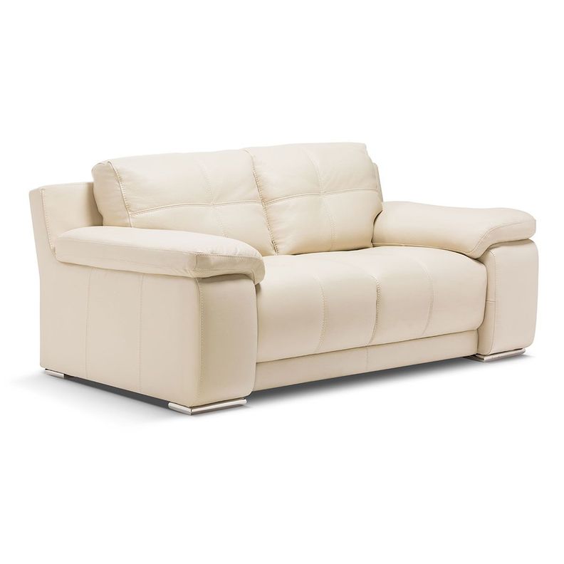 Sofá Rosen 5037 2 Cuerpos Cuero Beige-2