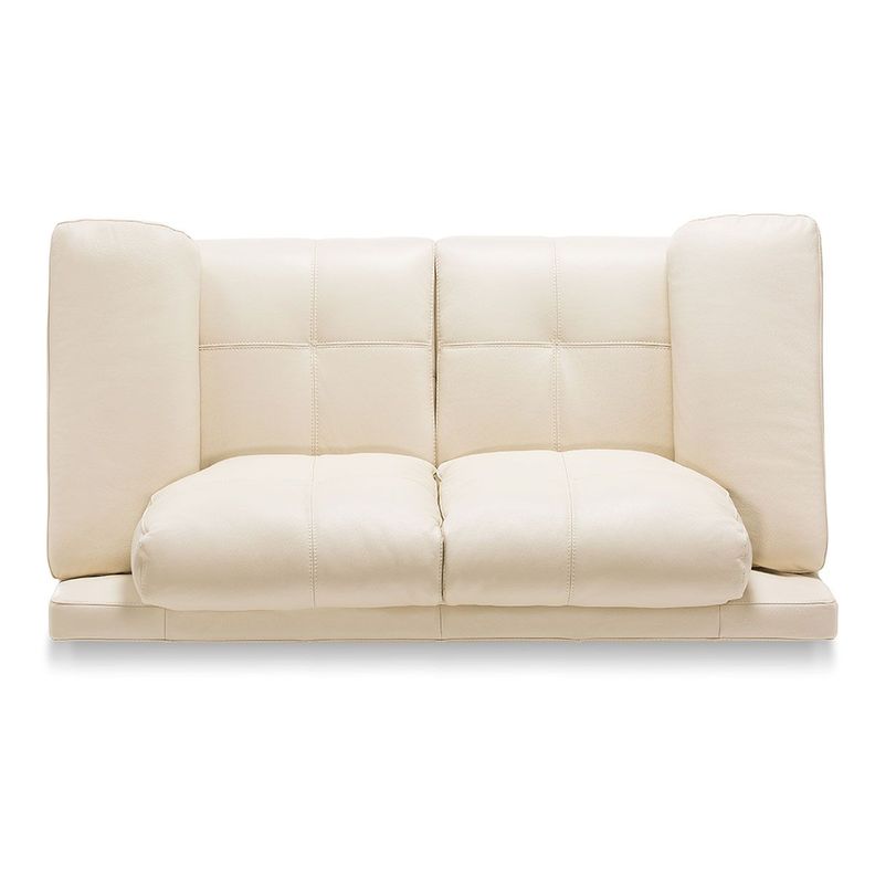 Sofá Rosen 5037 2 Cuerpos Cuero Beige-5