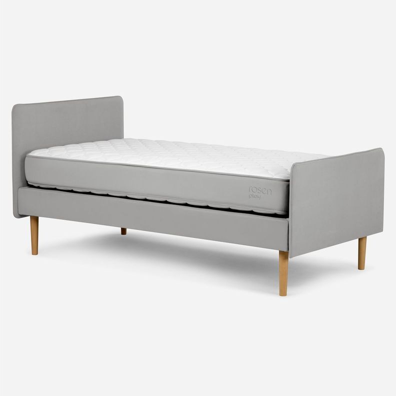 Cama Europea Play 1,5 Plazas 110 x 208 cm Gris-0
