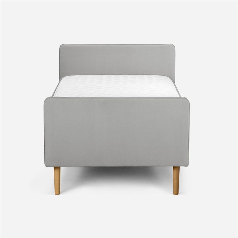 Cama Europea Play 1,5 Plazas 110 x 208 cm Gris-2