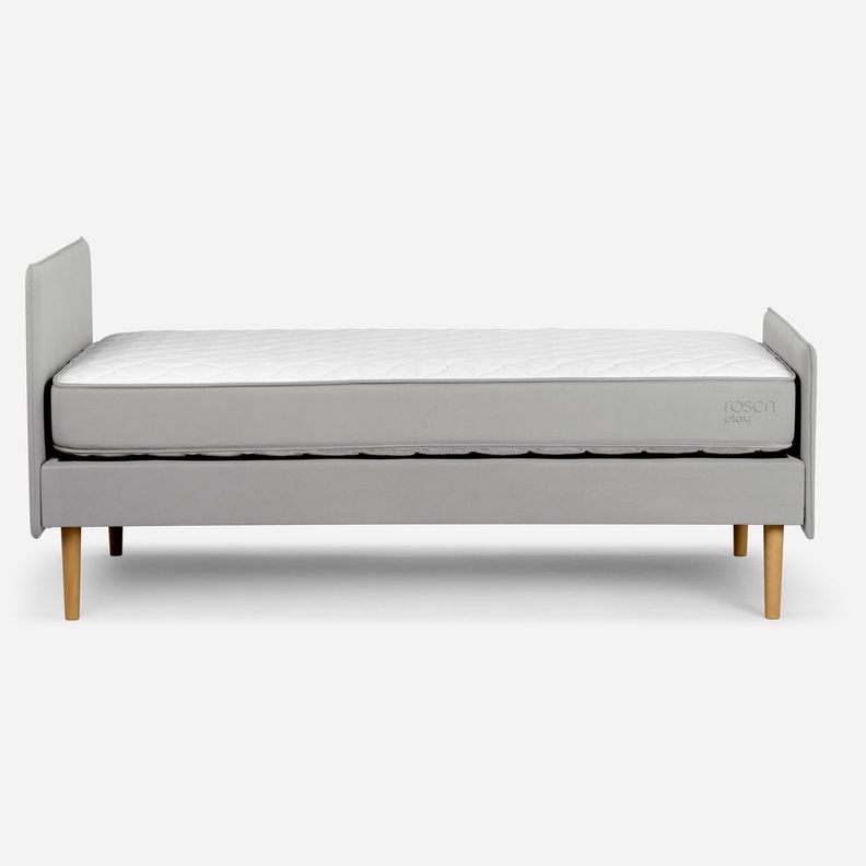 Cama Europea Play 1,5 Plazas 110 x 208 cm Gris-1
