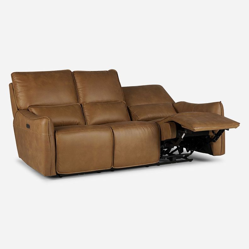 Sofá Reclinable Matt Eléctrico 3 Cuerpos Tela Camel-2