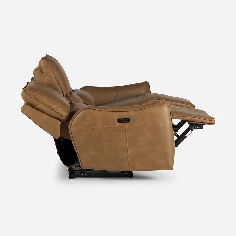 Sofá Reclinable Matt Eléctrico 3 Cuerpos Tela Camel-6