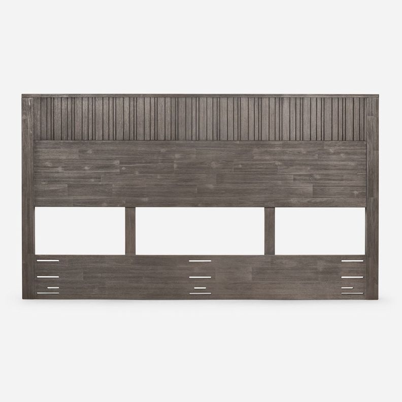 Set Respaldo King + Veladores Cleveland Rosen Grafito-1