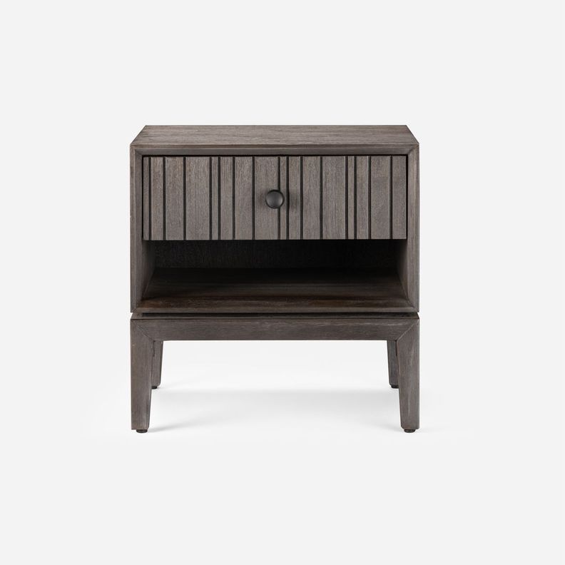 Set Respaldo King + Veladores Cleveland Rosen Grafito-3