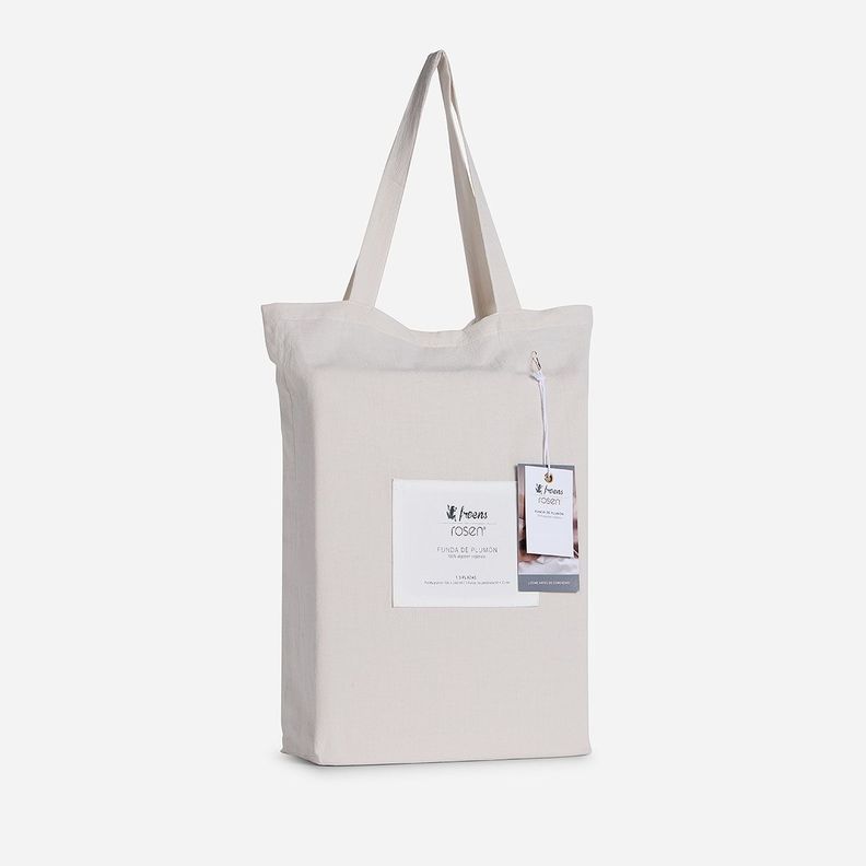 Funda Plumón Froens Algodón Orgánico Gris Perla 1,5 Plazas-3