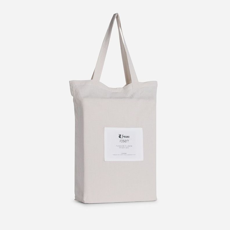 Funda Plumón Froens Algodón Orgánico Gris Perla 1,5 Plazas-4