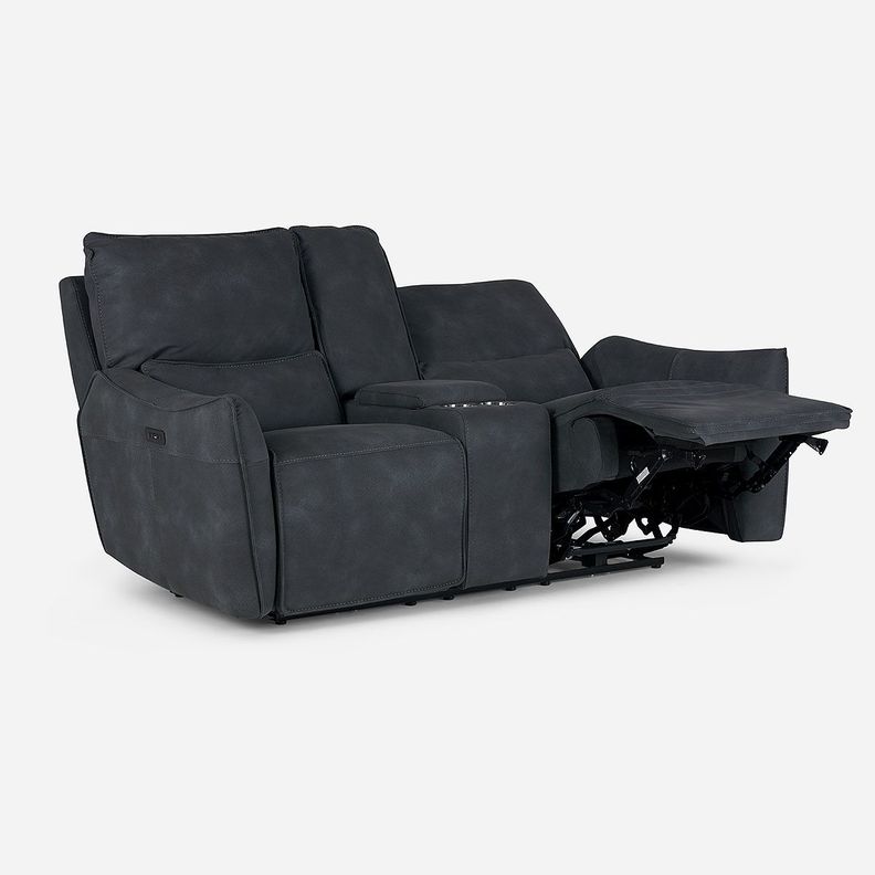 Sofá Reclinable Matt Eléctrico 2 Cuerpos Tela Grafito-3