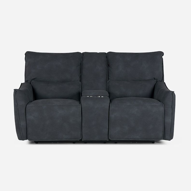 Sofá Reclinable Matt Eléctrico 2 Cuerpos Tela Grafito-4