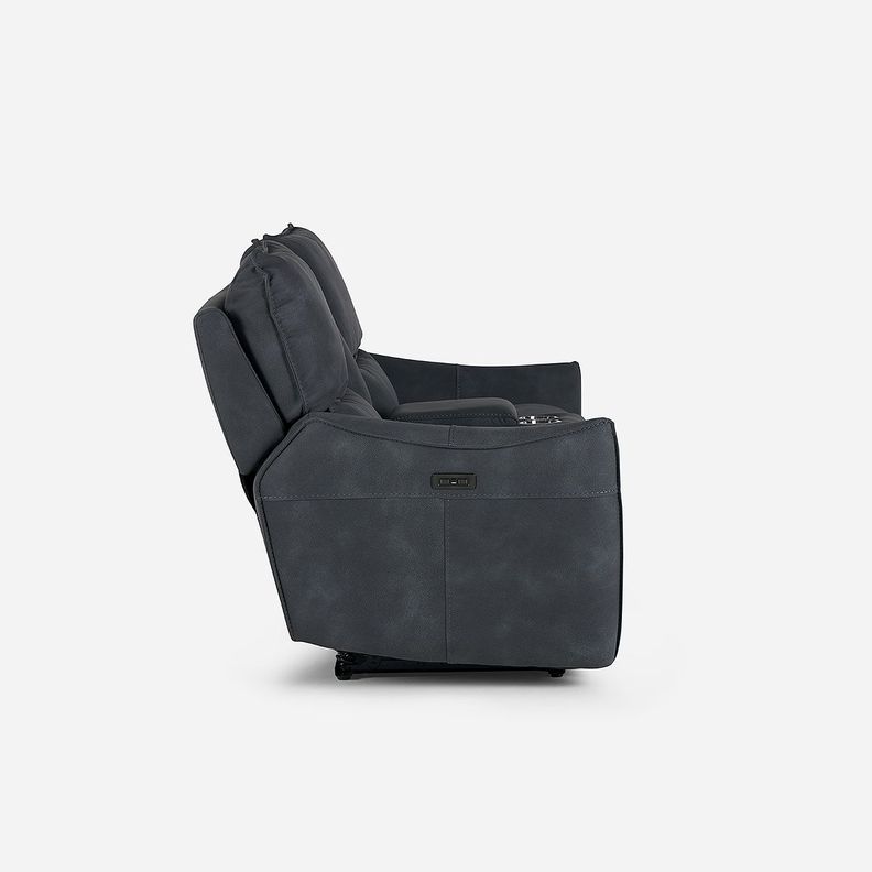 Sofá Reclinable Matt Eléctrico 2 Cuerpos Tela Grafito-5