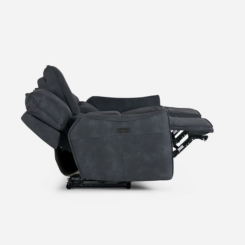Sofá Reclinable Matt Eléctrico 2 Cuerpos Tela Grafito-6