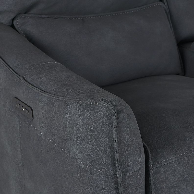 Sofá Reclinable Matt Eléctrico 2 Cuerpos Tela Grafito-7