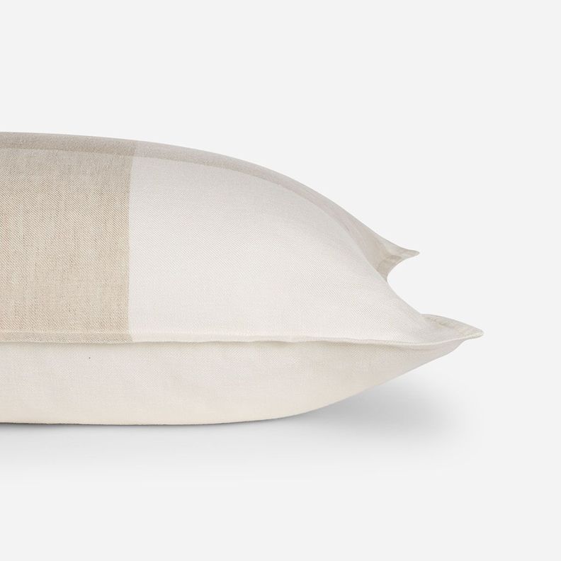 Cojín Lino Vigo 85 x 45 cm Líneas Beige-1