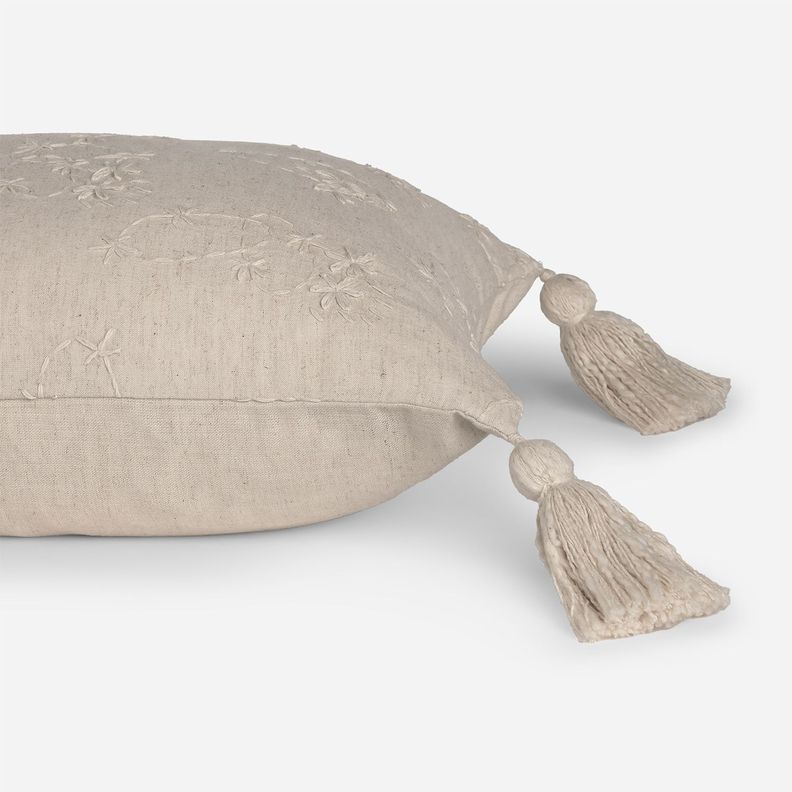 Funda de Cojín Bordado Pietra 60 x 40 cm Beige-1