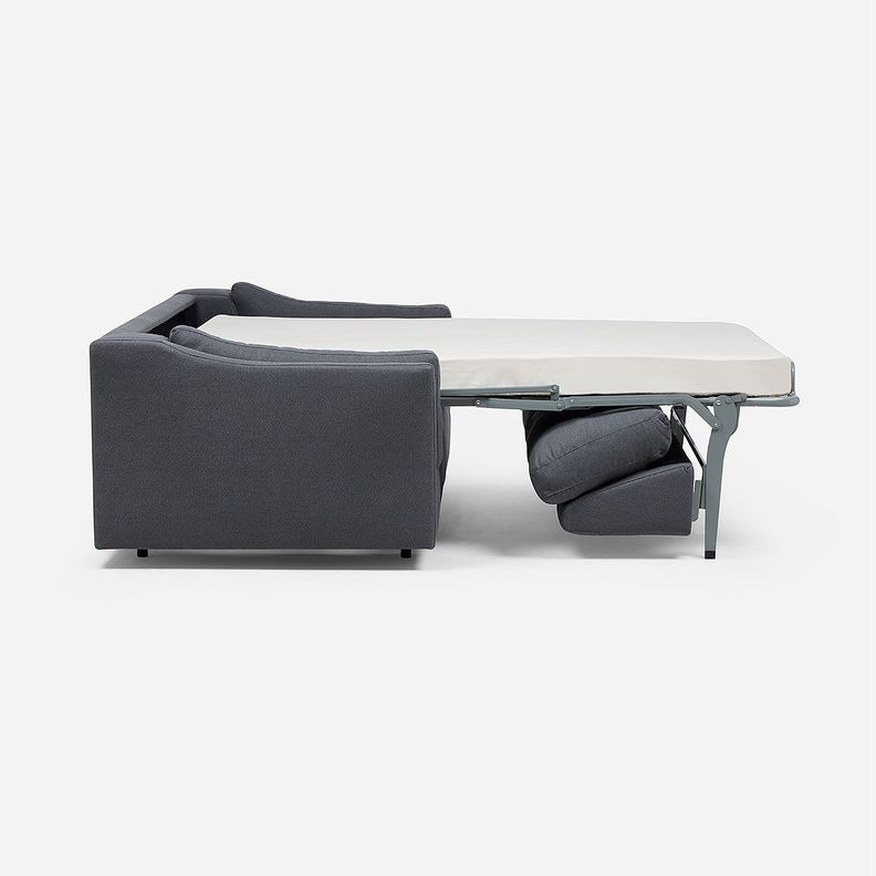 Sofá Cama Tyler One Fold 3 Cuerpos Tela Grafito-2