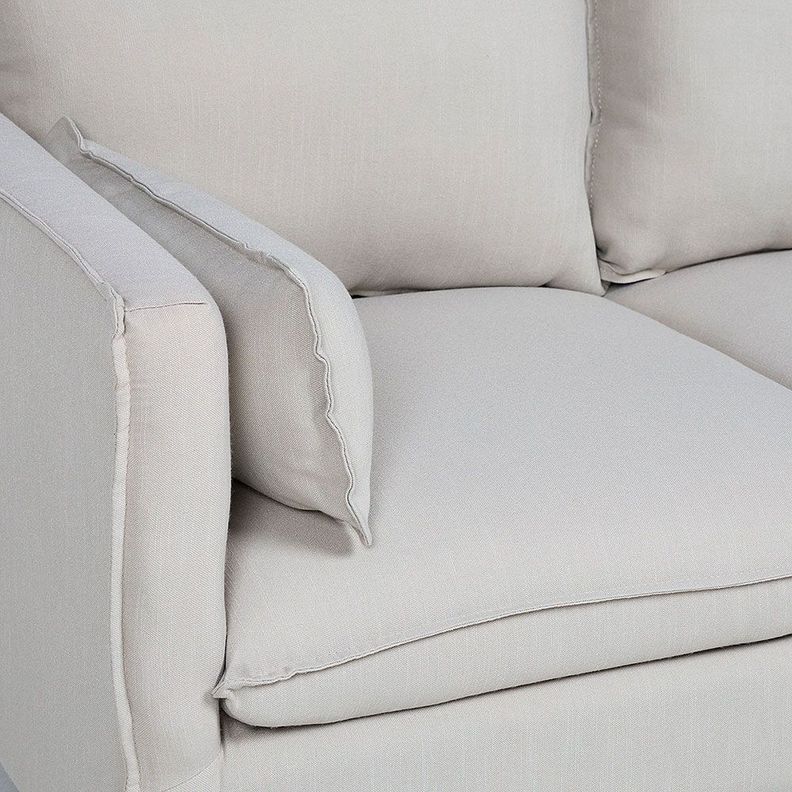 Sofá Rosen Tain 3 Cuerpos Tela Beige-5