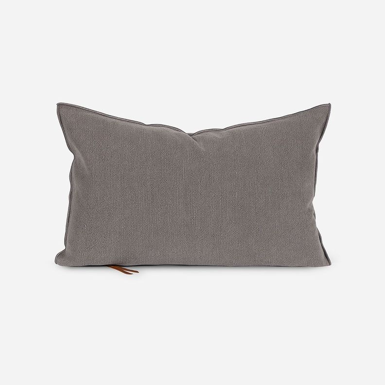 Funda de Cojín Ambiente Lino-Algodón 60 x 40 cm Gris-0