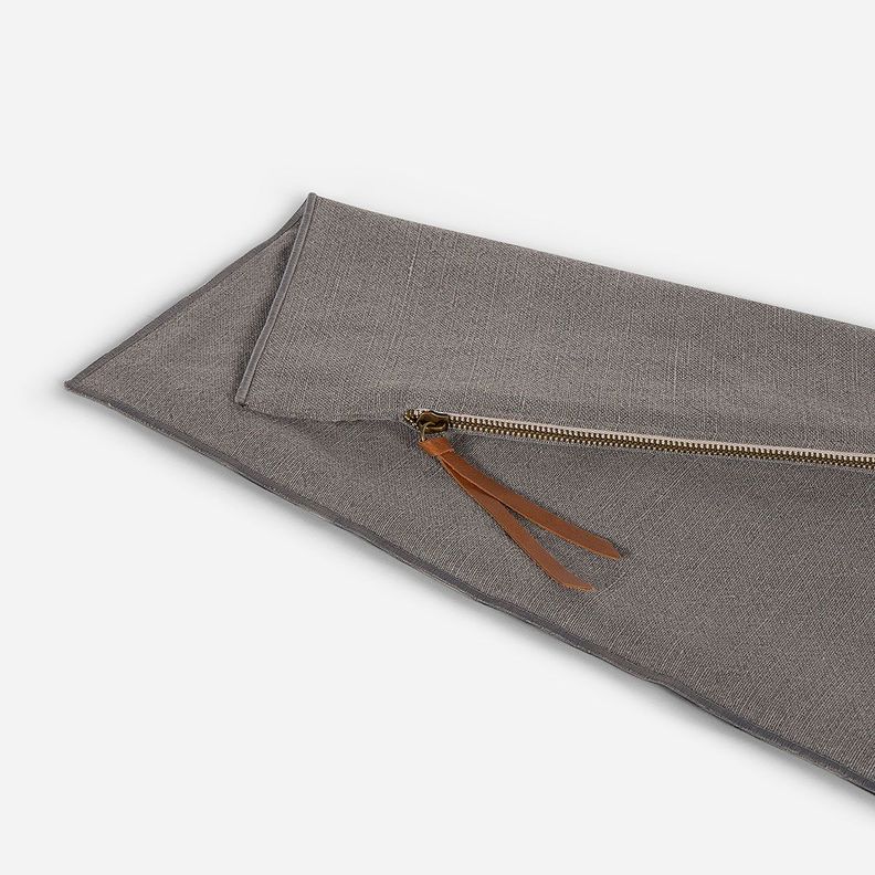Funda de Cojín Ambiente Lino-Algodón 60 x 40 cm Gris-1