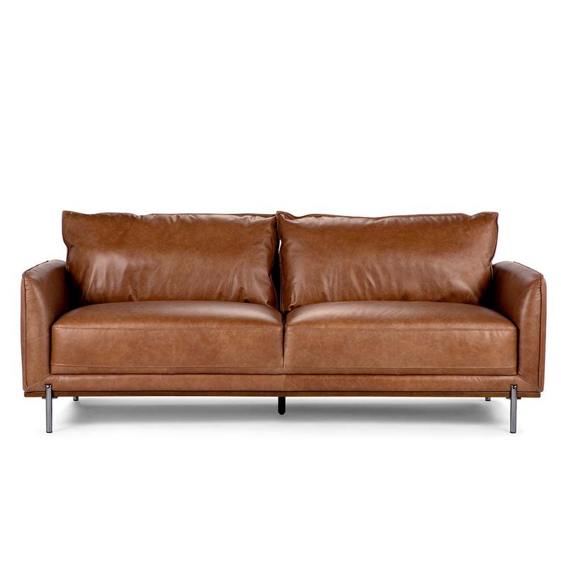 Sofá Rosen Westwood 3 Cuerpos Cuero Camel-0