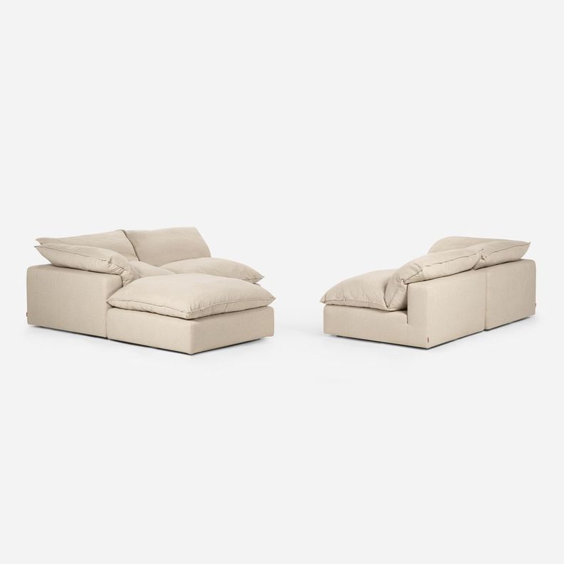 Sofá Seccional Rosen Shanklin 5 Piezas Tela Beige-1