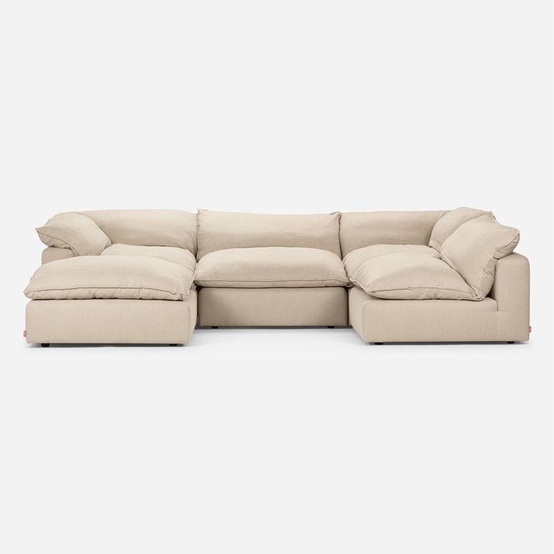 Sofá Seccional Rosen Shanklin 5 Piezas Tela Beige-2