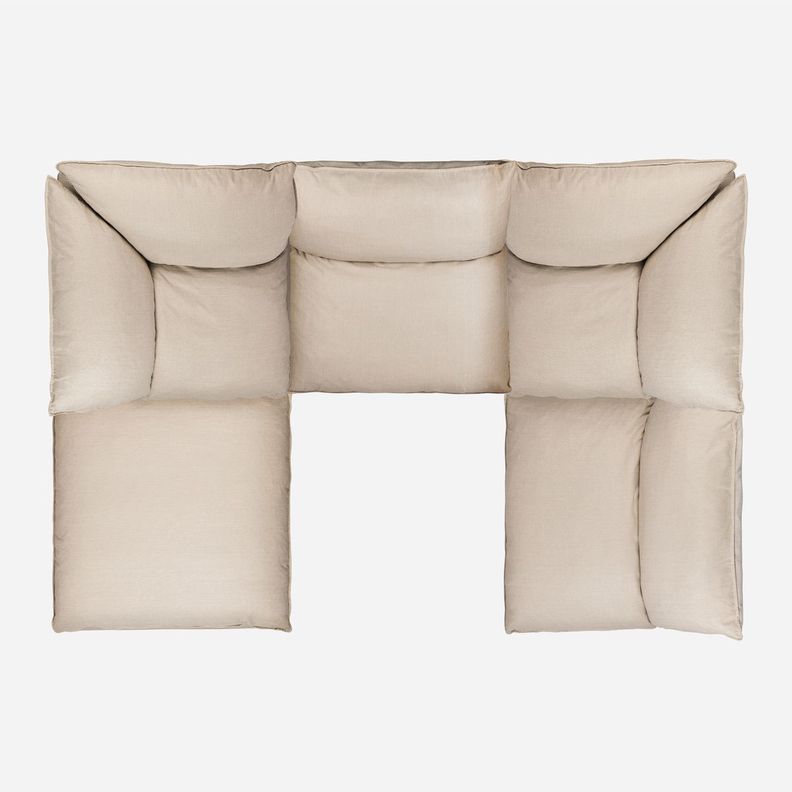 Sofá Seccional Rosen Shanklin 5 Piezas Tela Beige-4