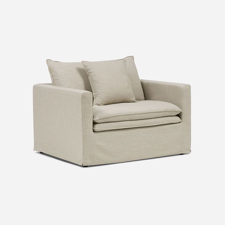 Sillón Gabon 1 Cuerpo Tela Beige-0