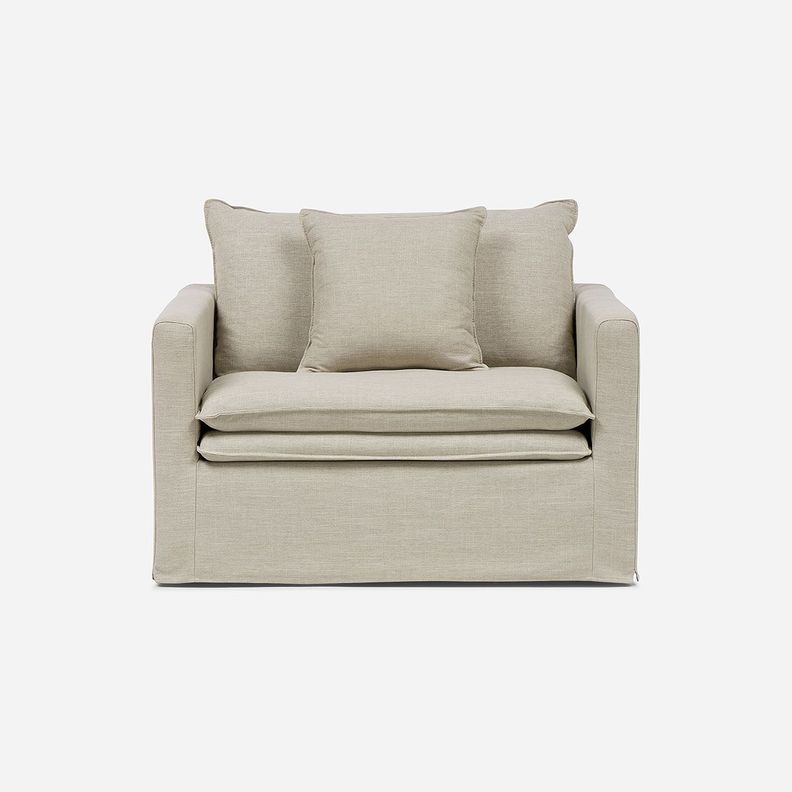 Sillón Gabon 1 Cuerpo Tela Beige-2
