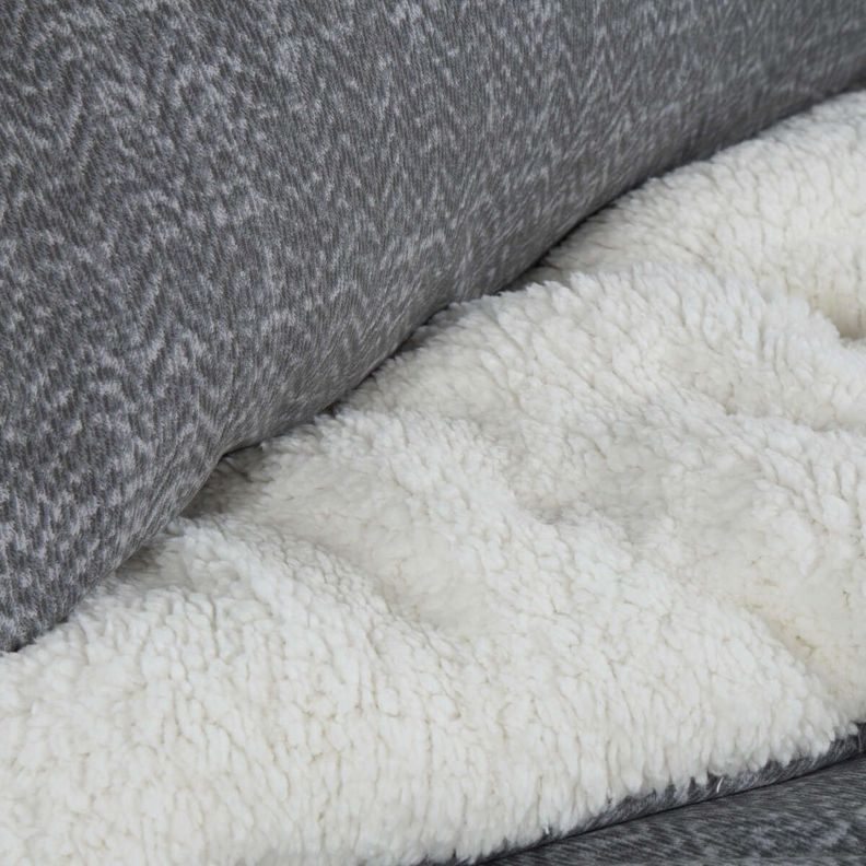 Plumón Alaska Sherpa Liso Gris 2 Plazas-3