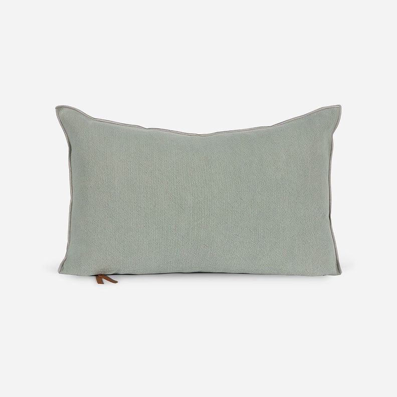 Funda de Cojín Ambiente Lino-Algodón 60 x 40 cm Verde-0