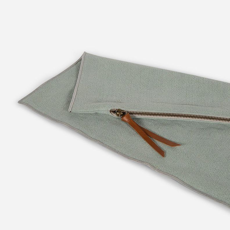 Funda de Cojín Ambiente Lino-Algodón 60 x 40 cm Verde-1