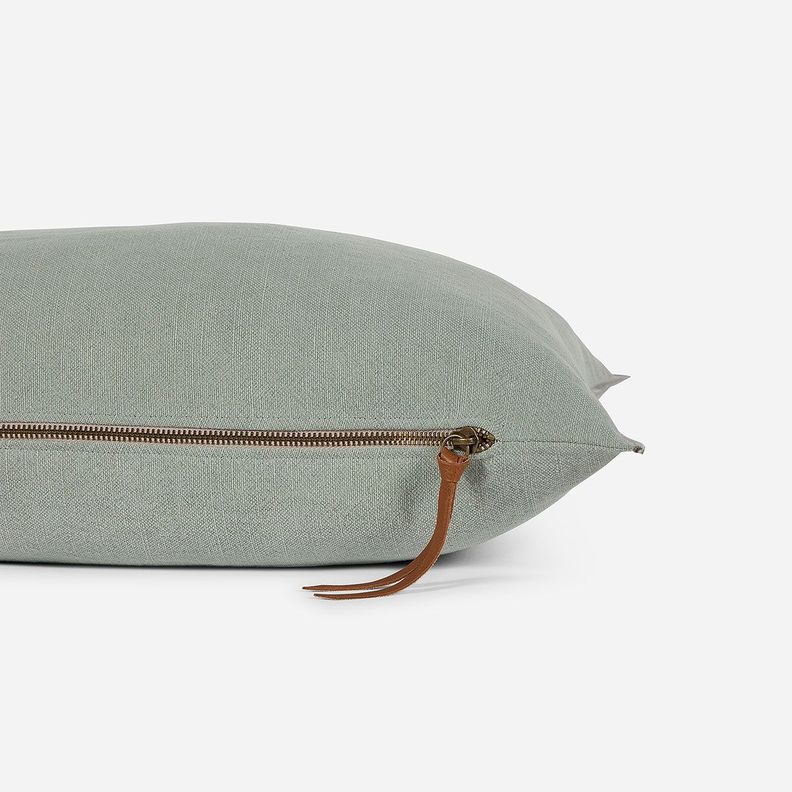 Funda de Cojín Ambiente Lino-Algodón 60 x 40 cm Verde-2